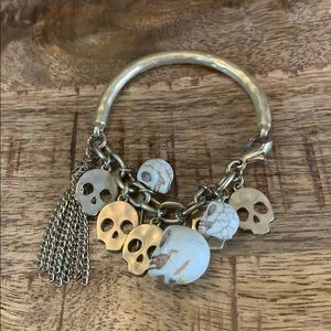 Gold skull bracelet
